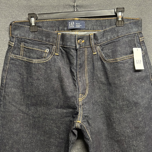 NWT - GAP Factory Men’s Straight Taper GapFlex Jeans, Black Wash - 32Wx32L - Picture 6 of 10